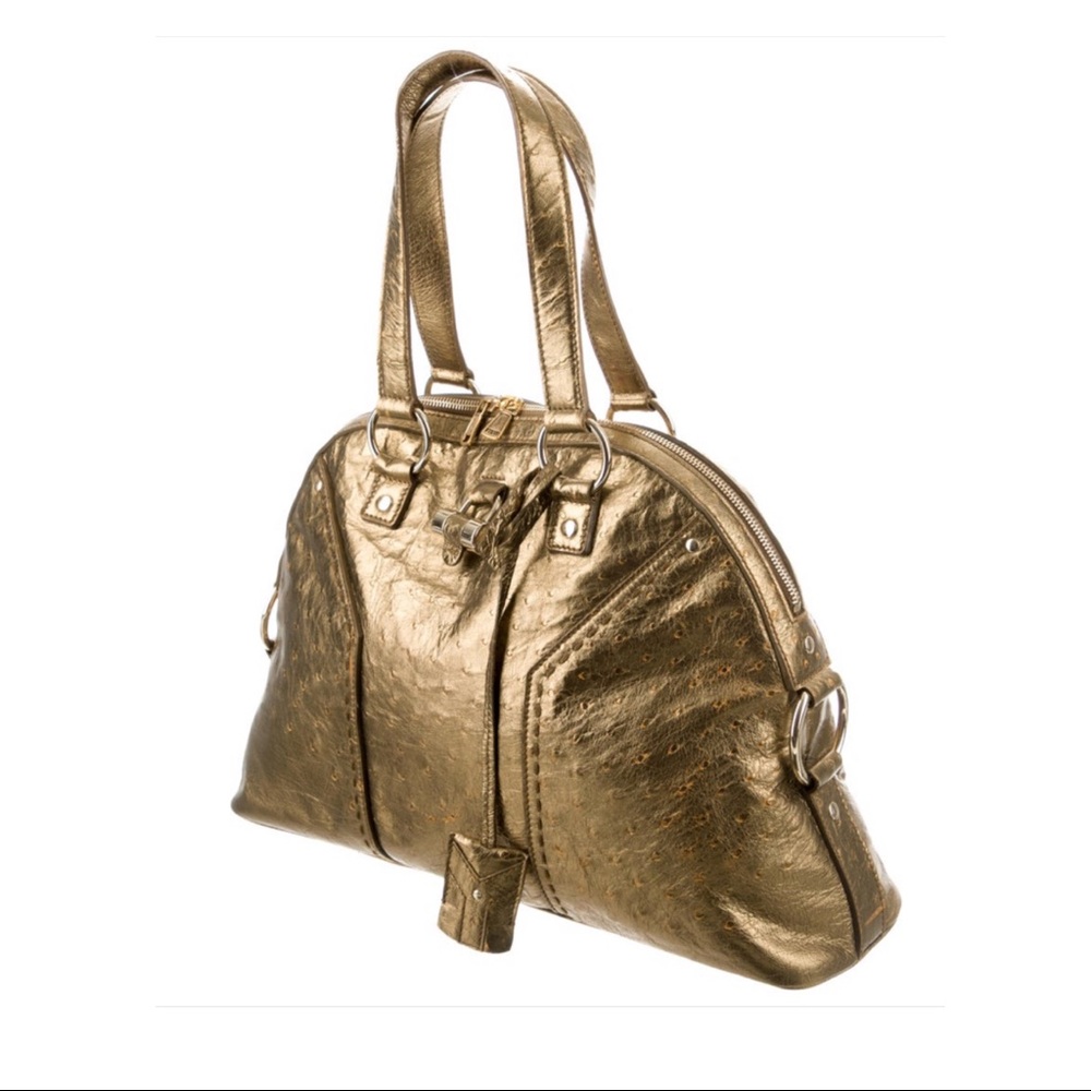 ❌SOLD❌ YSL Rare Vintage Ostrich Leather Muse Bag - Picture 8 of 8